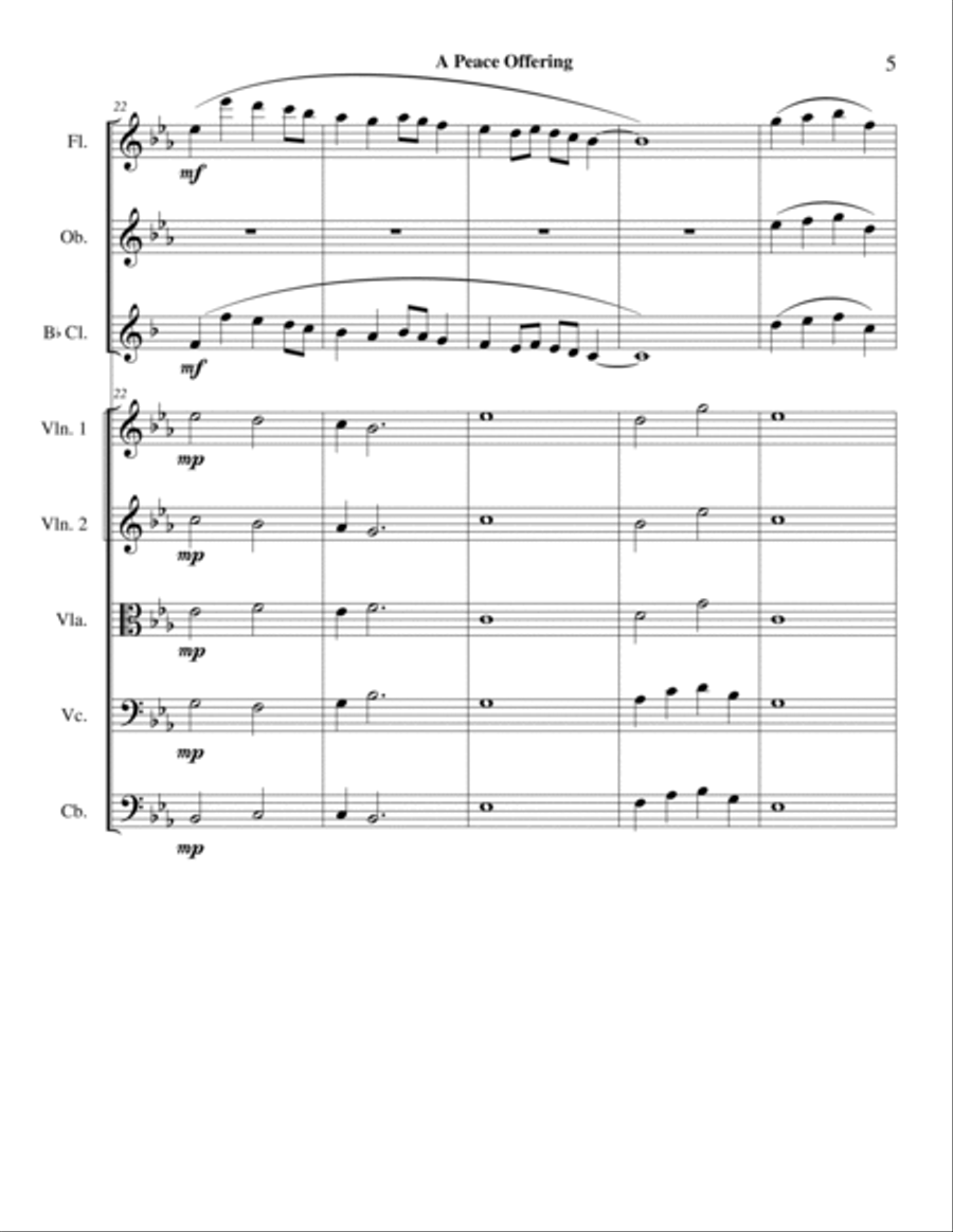 A Peace Offering Full Orchestra scores gallery preview page 6