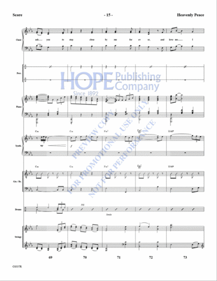 Heavenly Peace Choir scores gallery preview page 17