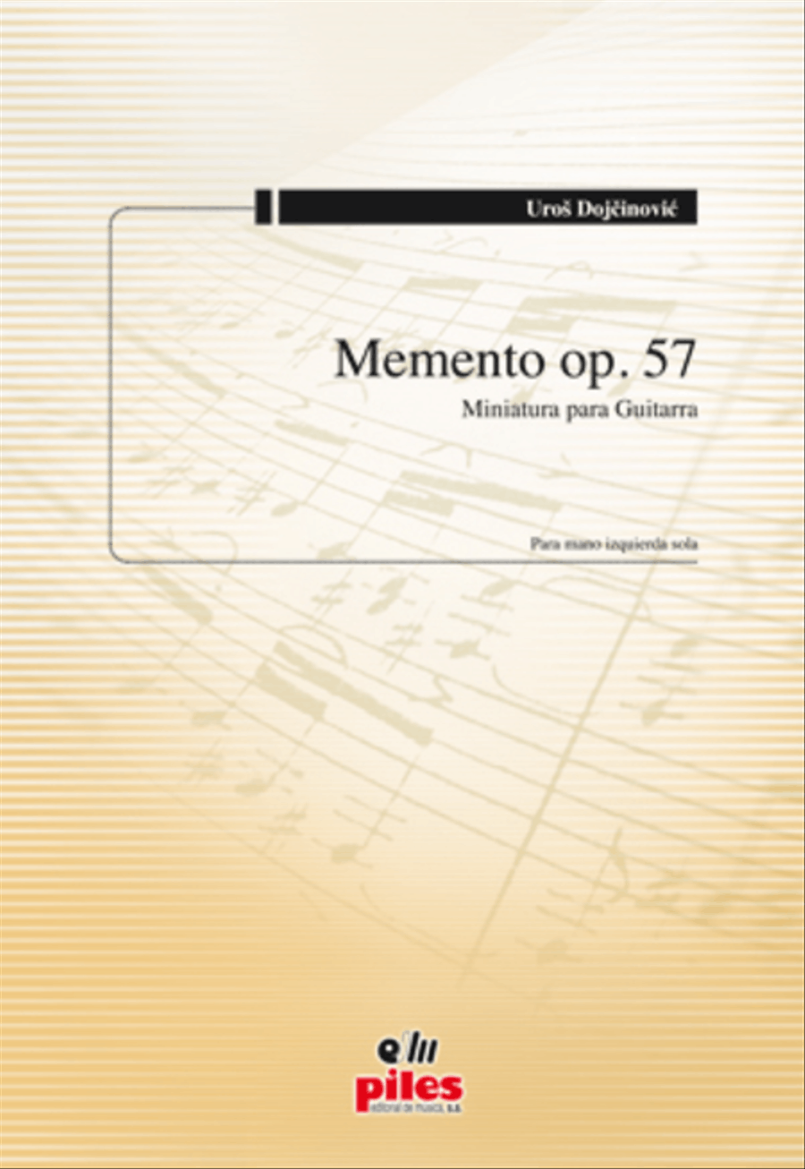 Memento Op. 57 Guitar scores gallery preview page 1
