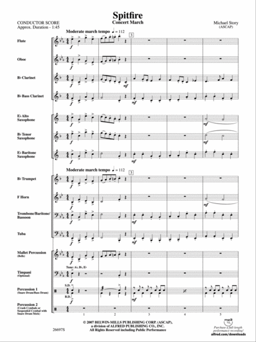 Spitfire Spitfire Concert Band scores gallery preview page 2