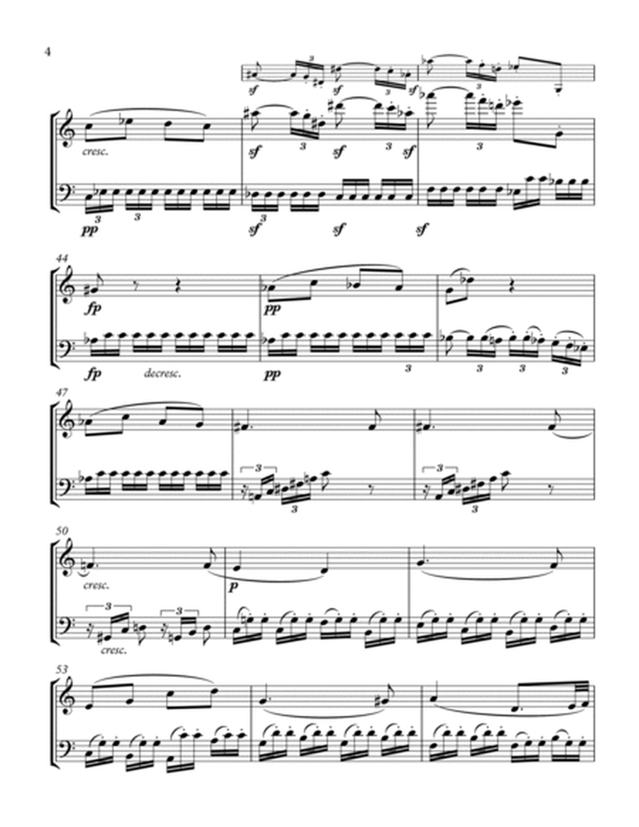 PATHETIQUE SONATA, Adagio cantabile, 2nd mov. Op. 13, No. 8 String Duo, Intermediate Level for viol image number null