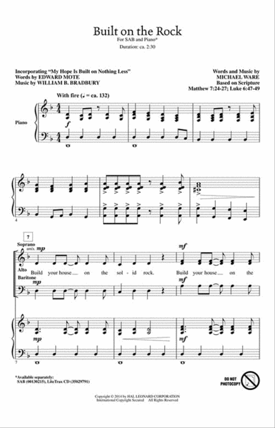 Built on the Rock 3-Part scores gallery preview page 2