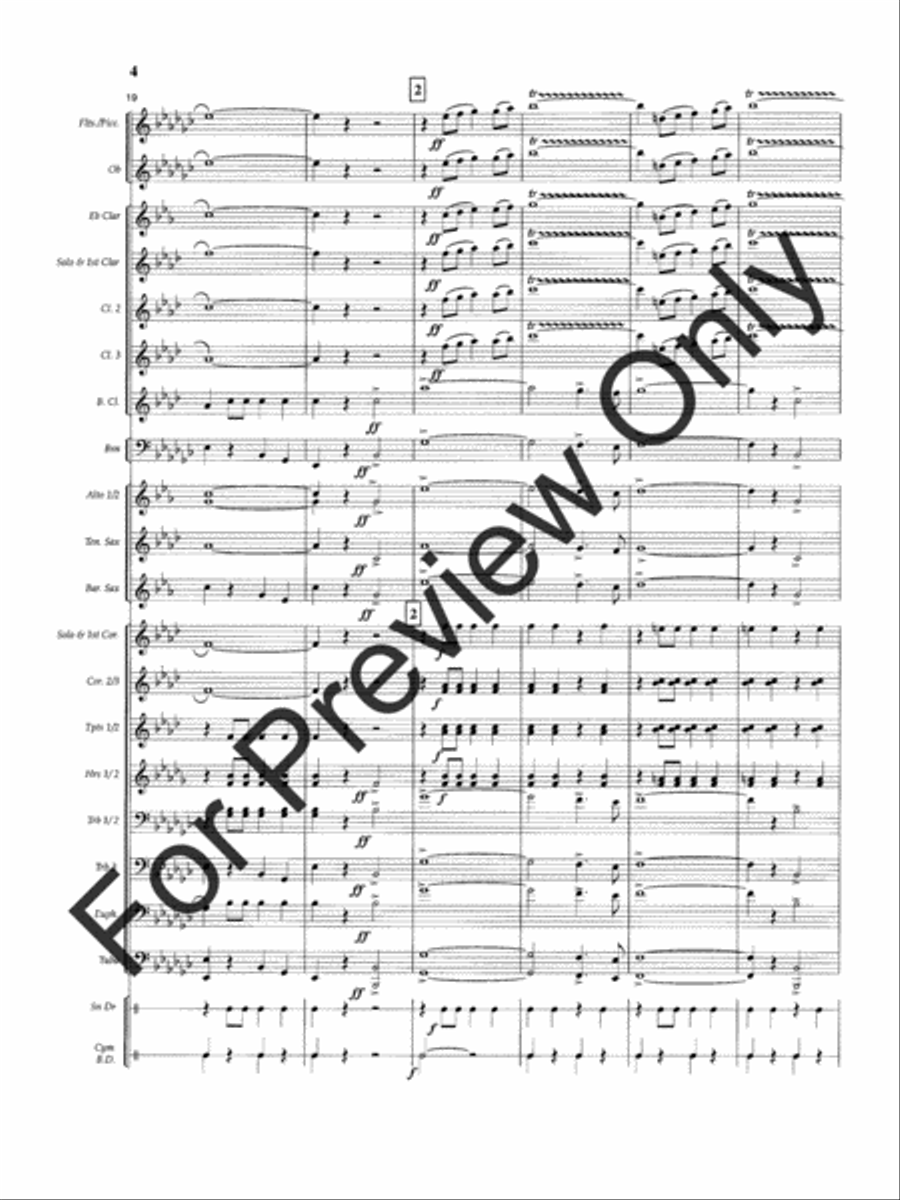 Slavic Farewell Concert Band scores gallery preview page 7