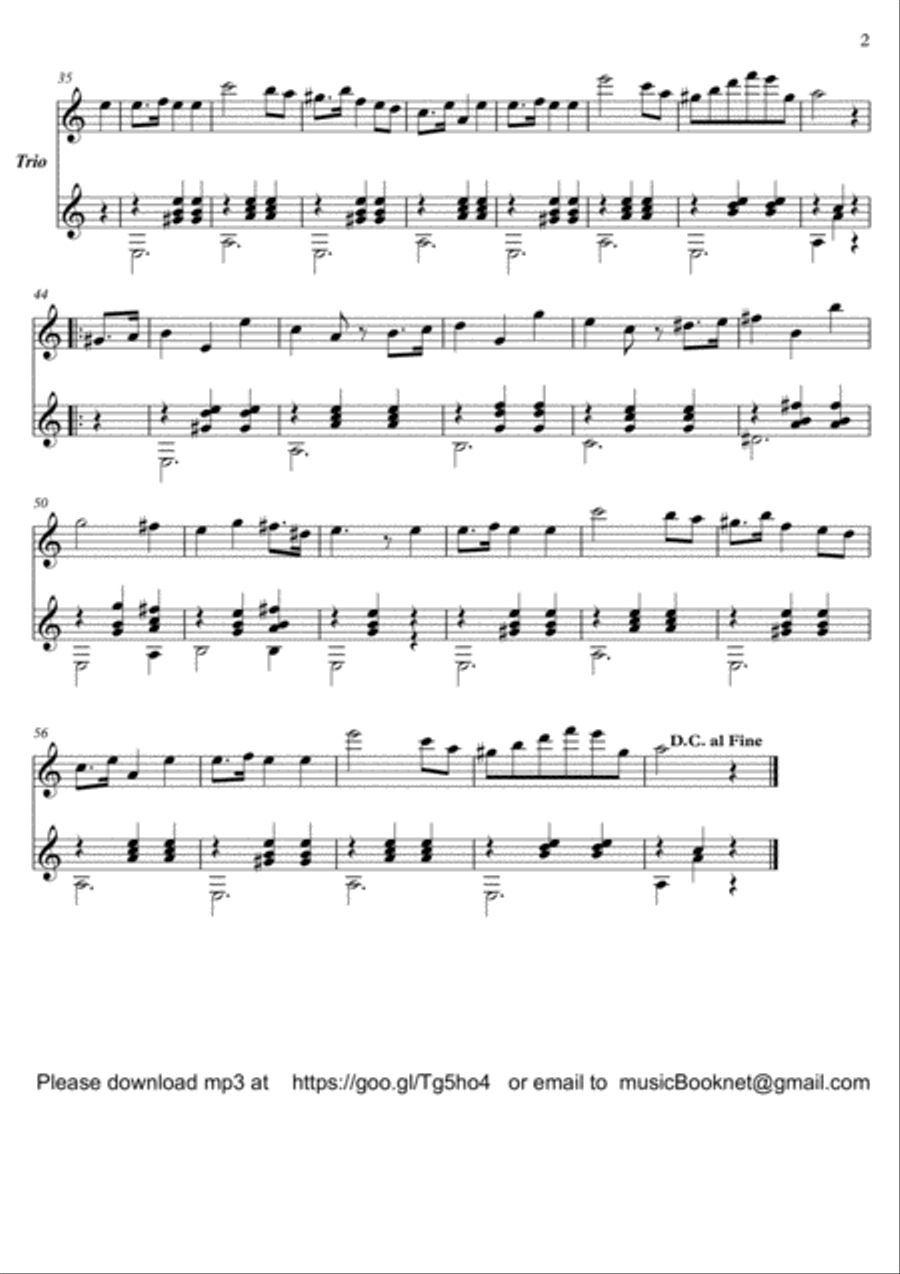 Easy Flute Guitar duets by Giuliani 74-6 image number null