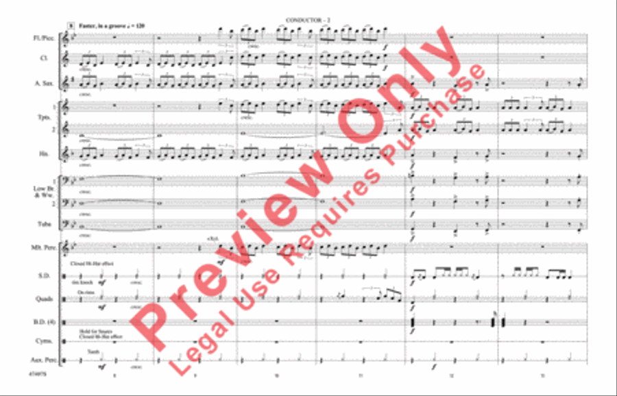 No Tears Left to Cry Marching Band scores gallery preview page 3
