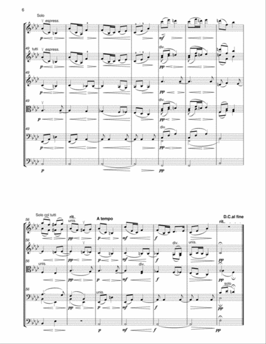 REGER Moment Musicale (from 10 Short Pieces Op.44) for string orchestra String Orchestra scores gallery preview page 5