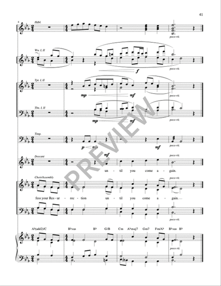 Mass of Wisdom - Full Score 4-Part scores gallery preview page 14