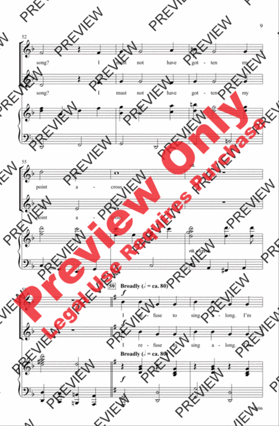 I'm Not Gonna Sing This Song! 2-Part scores gallery preview page 8