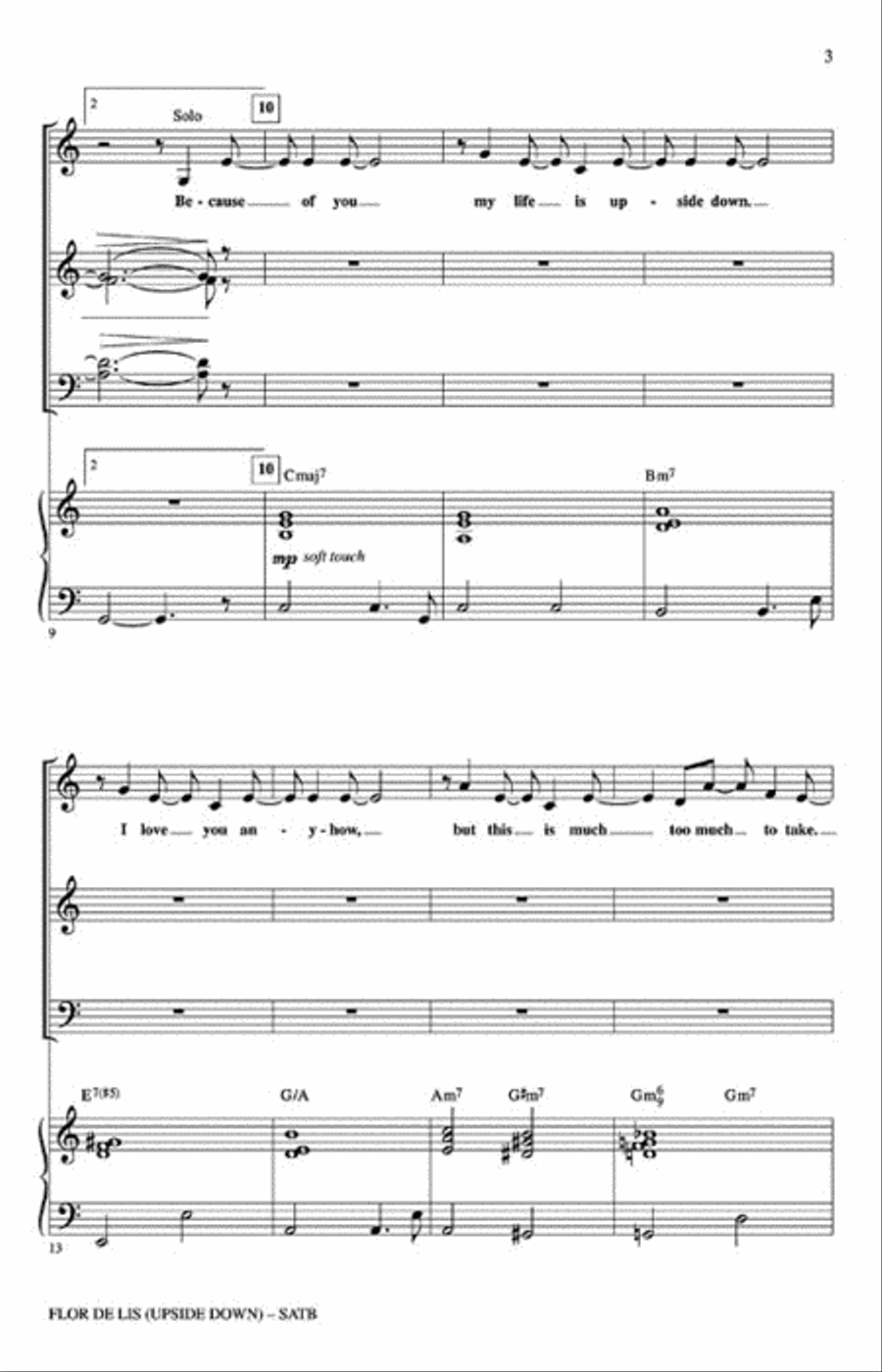 Flor De Lis (Upside Down) 4-Part scores gallery preview page 3