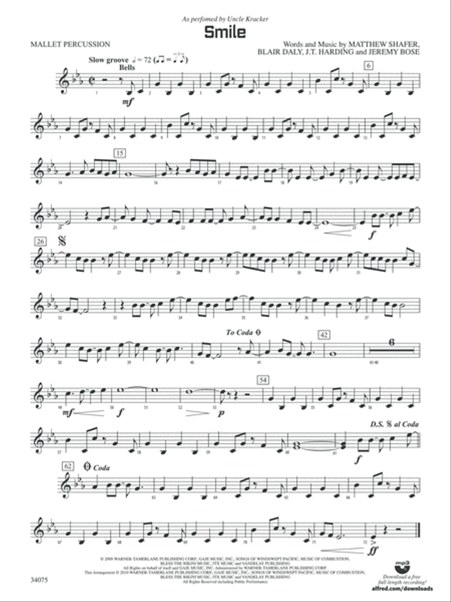 Smile: Mallets Smile: Mallets Concert Band scores gallery preview page 1