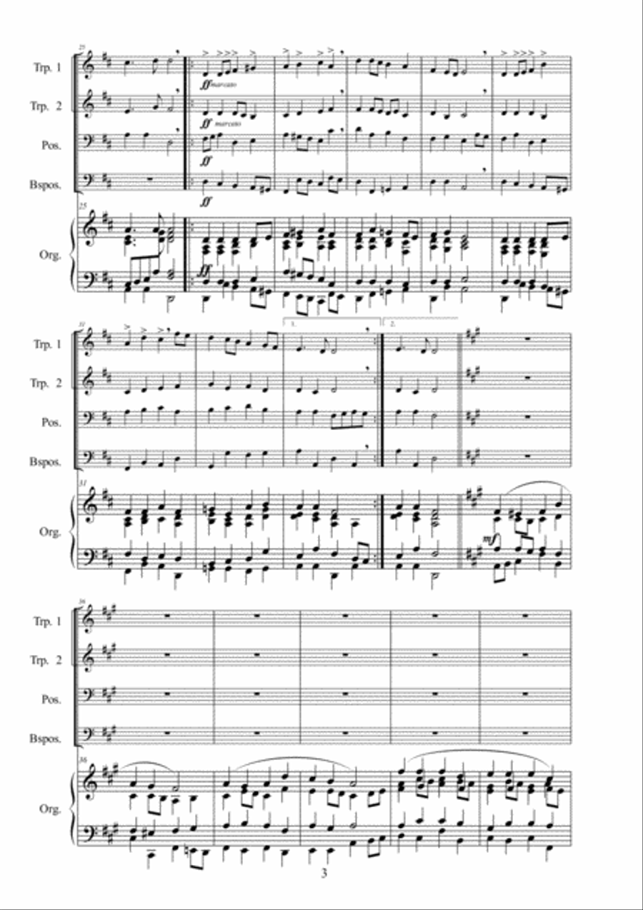 Marche triomphale Small Ensemble scores gallery preview page 3