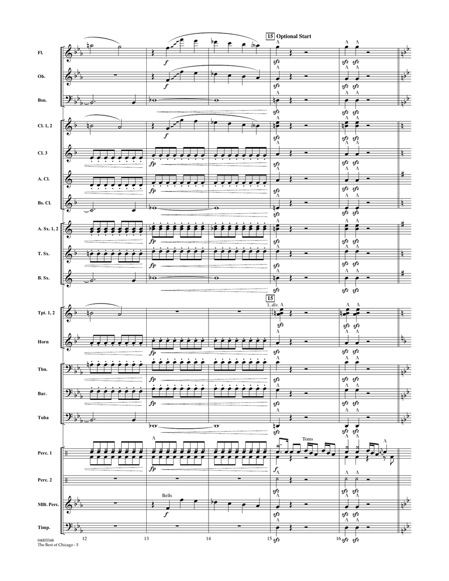 The Best Of Chicago - Conductor Score (Full Score) Concert Band scores gallery preview page 4