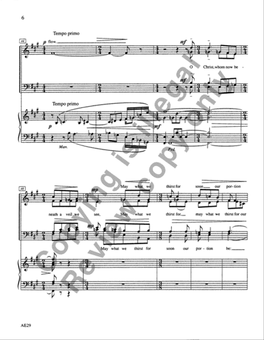 Thee We Adore, O Hidden Saviour 4-Part scores gallery preview page 7