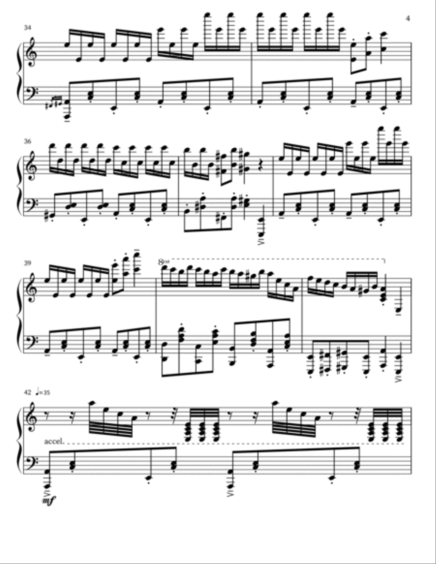 Rush E Piano Solo scores gallery preview page 4