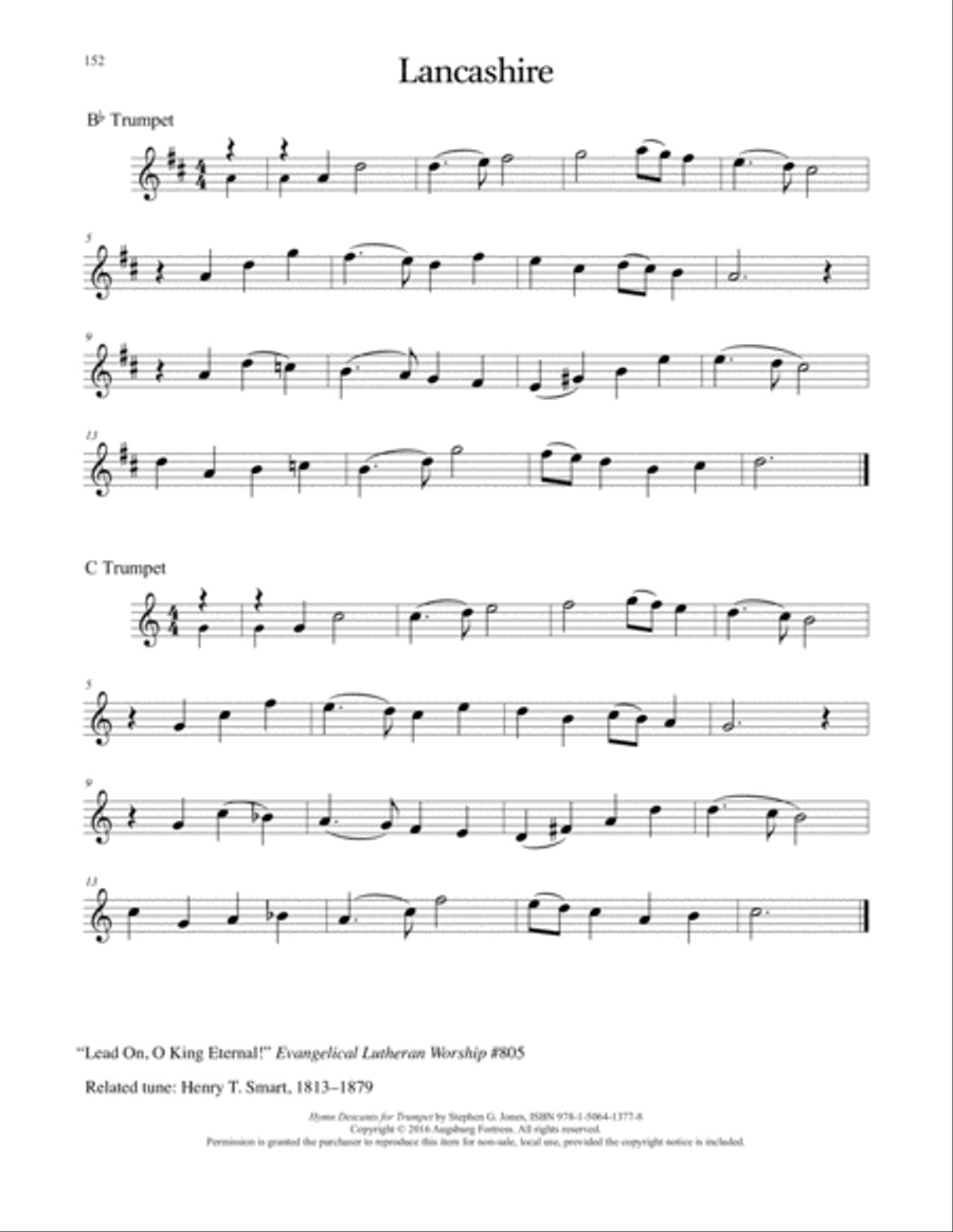 Hymn Descants for Trumpet C Trumpet scores gallery preview page 153