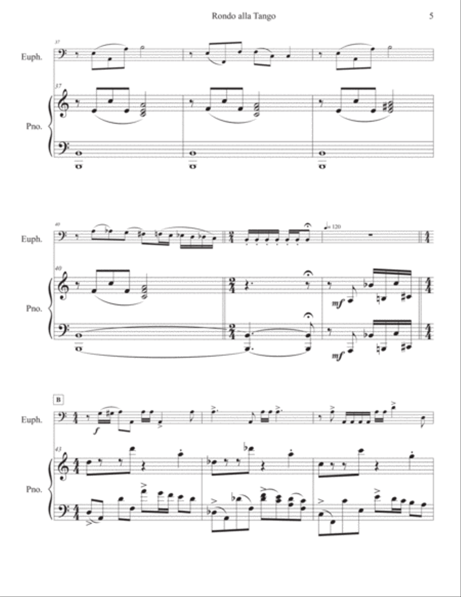 Rondo alla Tango Euphonium scores gallery preview page 6