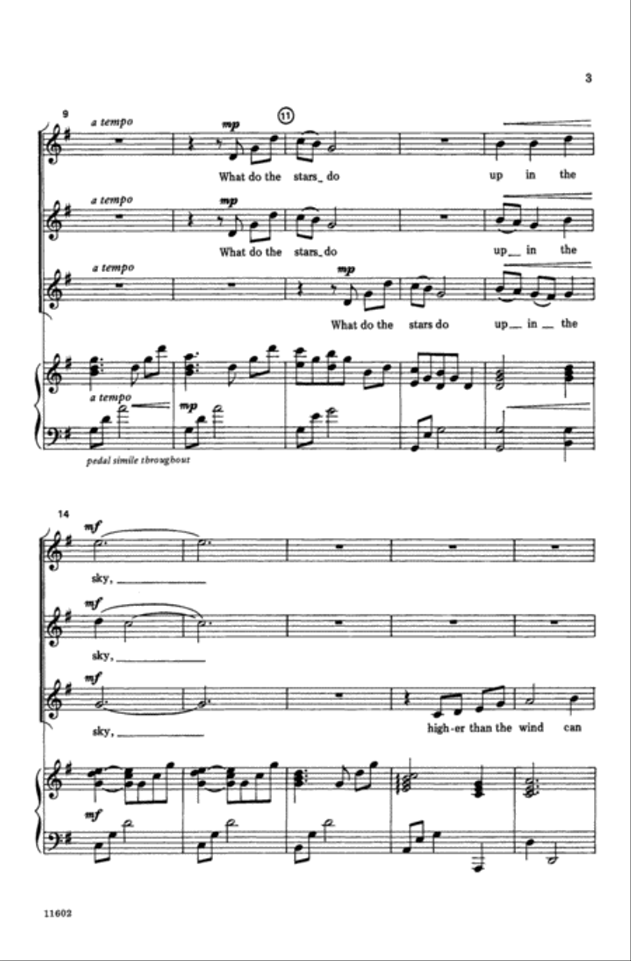 What Do the Stars Do? Choir scores gallery preview page 2