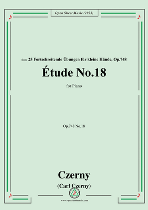 Book cover for C. Czerny-Exercise No.18,Op.748 No.18