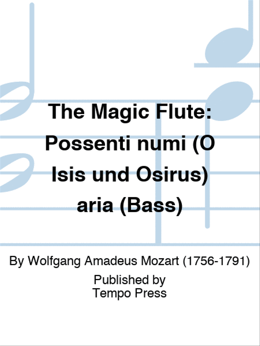 MAGIC FLUTE, THE: Possenti numi (O Isis und Osirus) aria (Bass) TTBB scores gallery preview page 1
