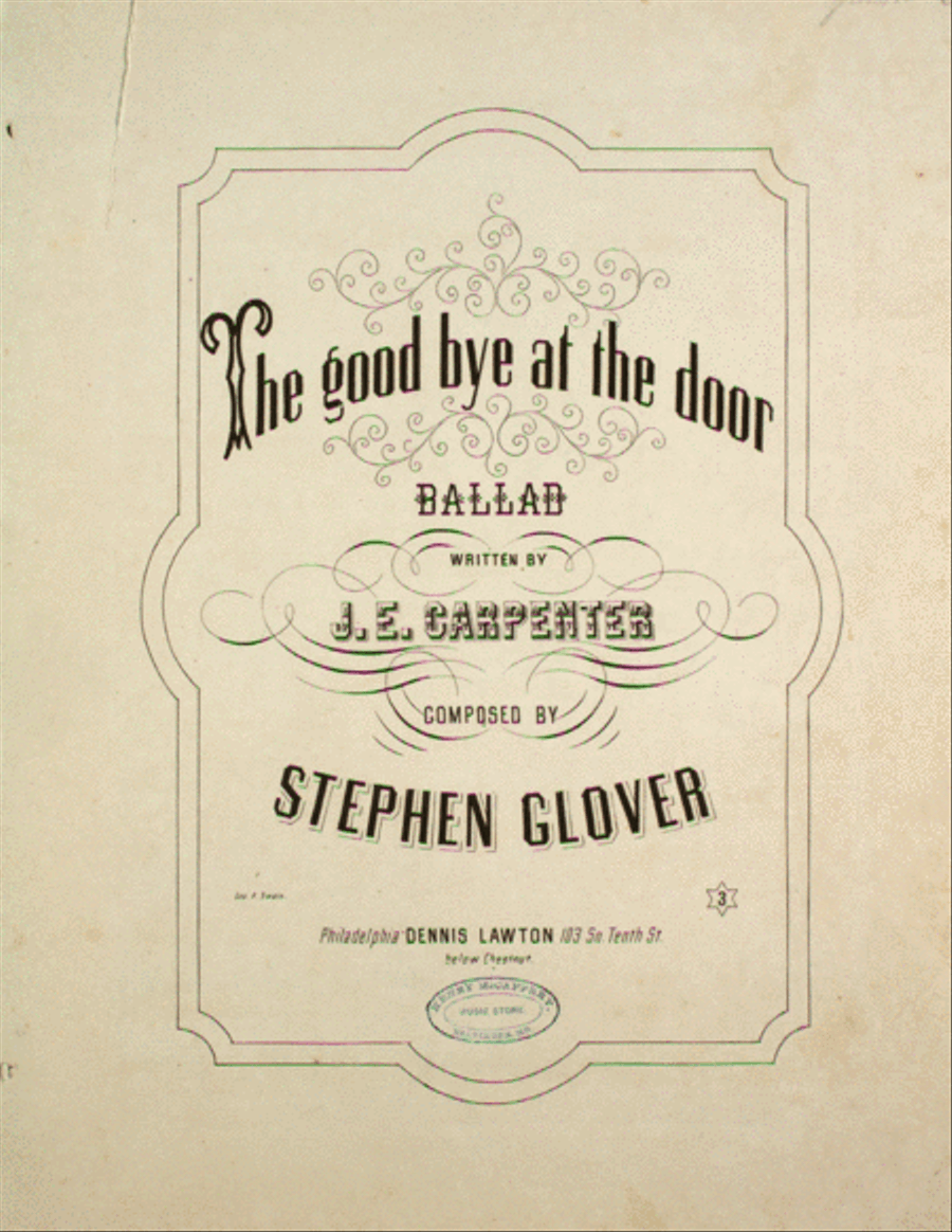 The Good Bye at the Door. Ballad Voice scores gallery preview page 1