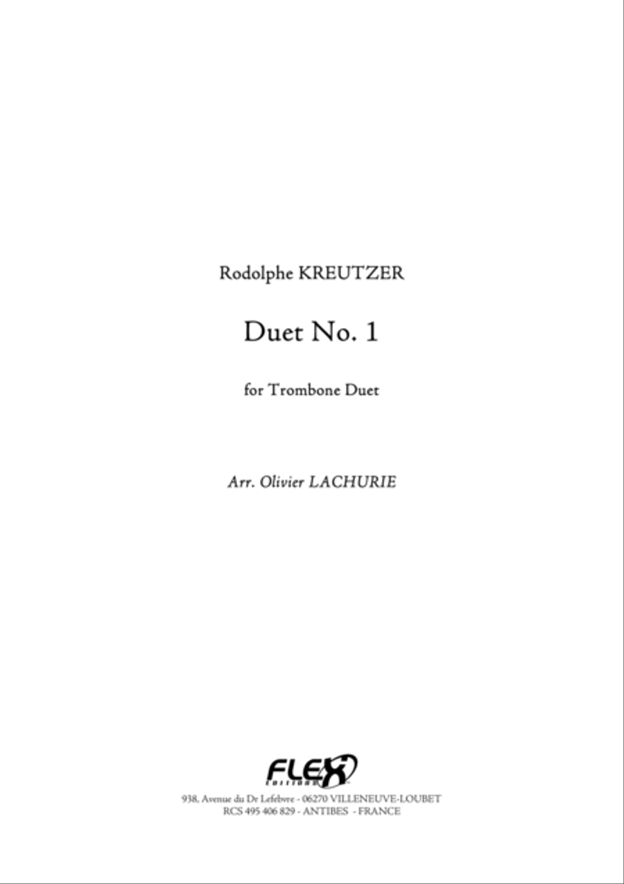 Duet No. 1 Trombone Duet scores gallery preview page 1
