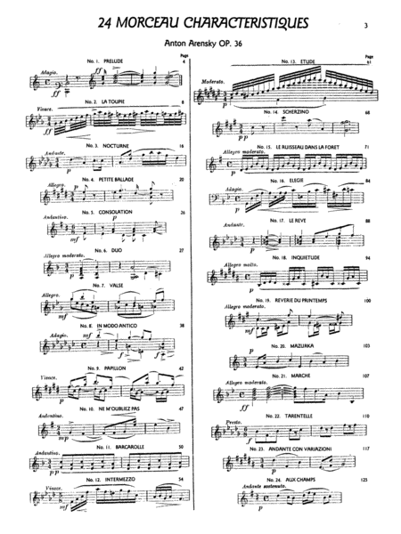 Twenty-four Morceau Characteristiques, Op. 36