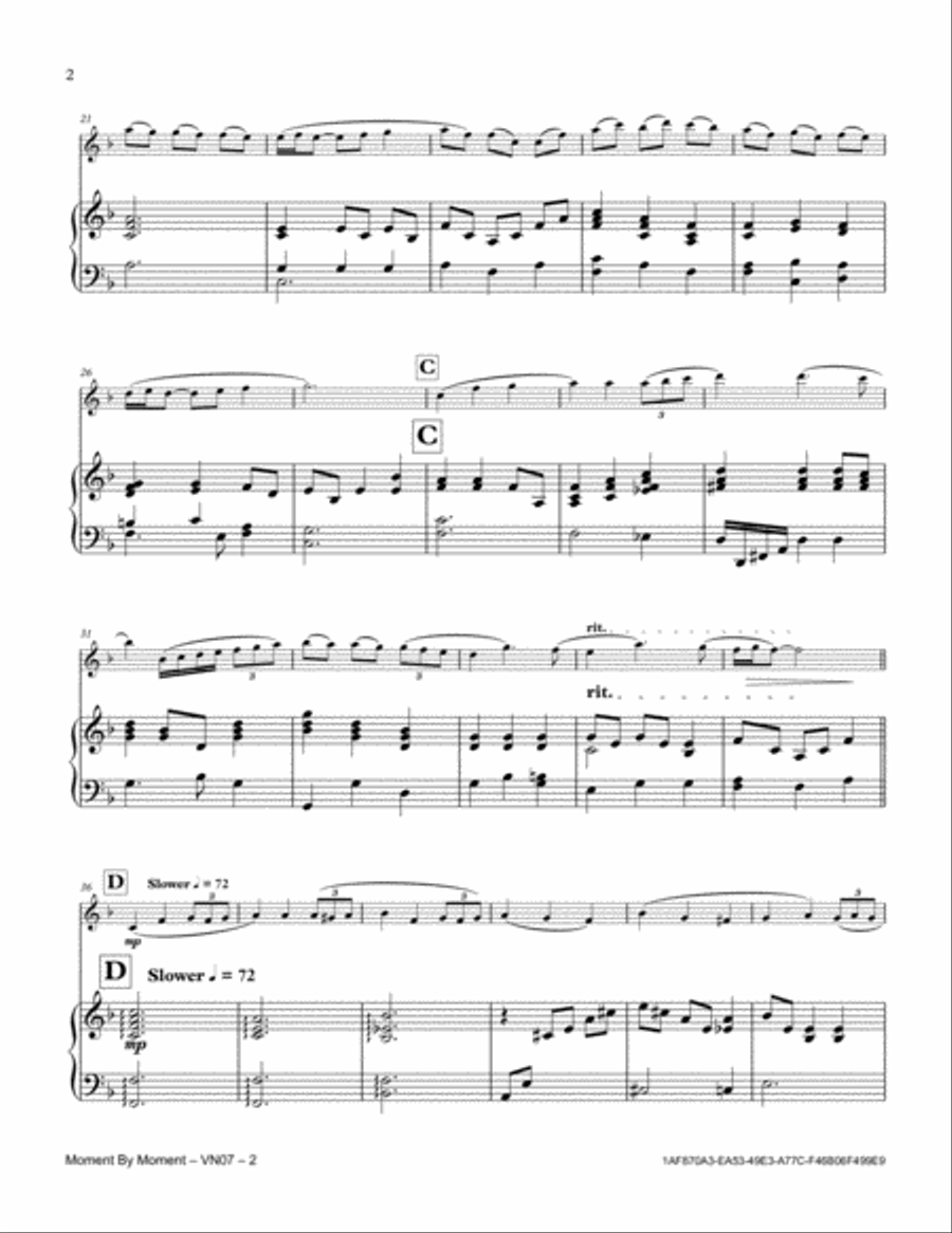 Moment By Moment Moment By Moment Violin Solo scores gallery preview page 2