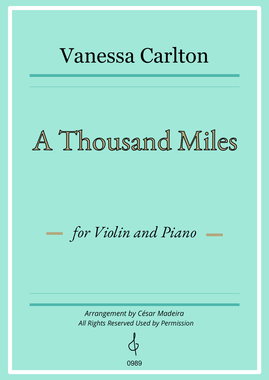 A Thousand Miles Violin Solo scores gallery preview page 1