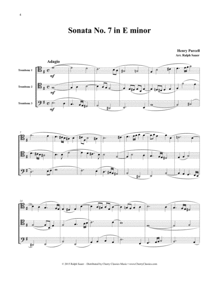 Sonatas 7-12 for Three Trombones Volume 2