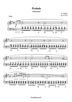Chopin Prelude Op. 28 No. 4 In E Minor 'Suffocation'