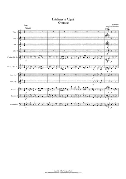Rossini: L'italiana in Algeri Overture (Complete) - symphonic wind image number null