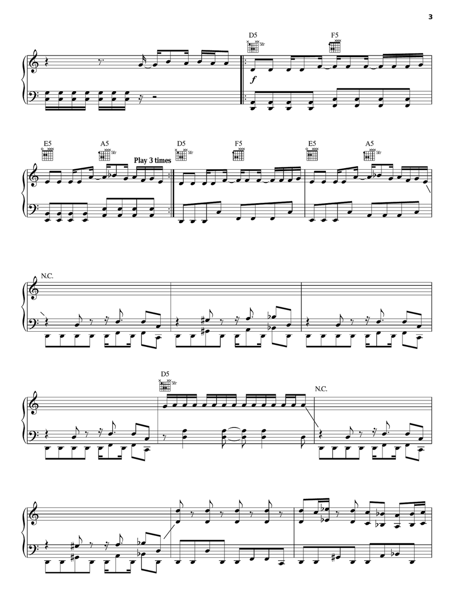 Mausam & Escape Mausam & Escape Piano, Vocal, Guitar scores gallery preview page 3