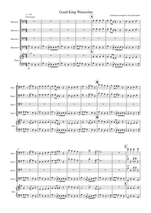Good King Wenceslas (Jazzy Style!) for Bassoon Quartet