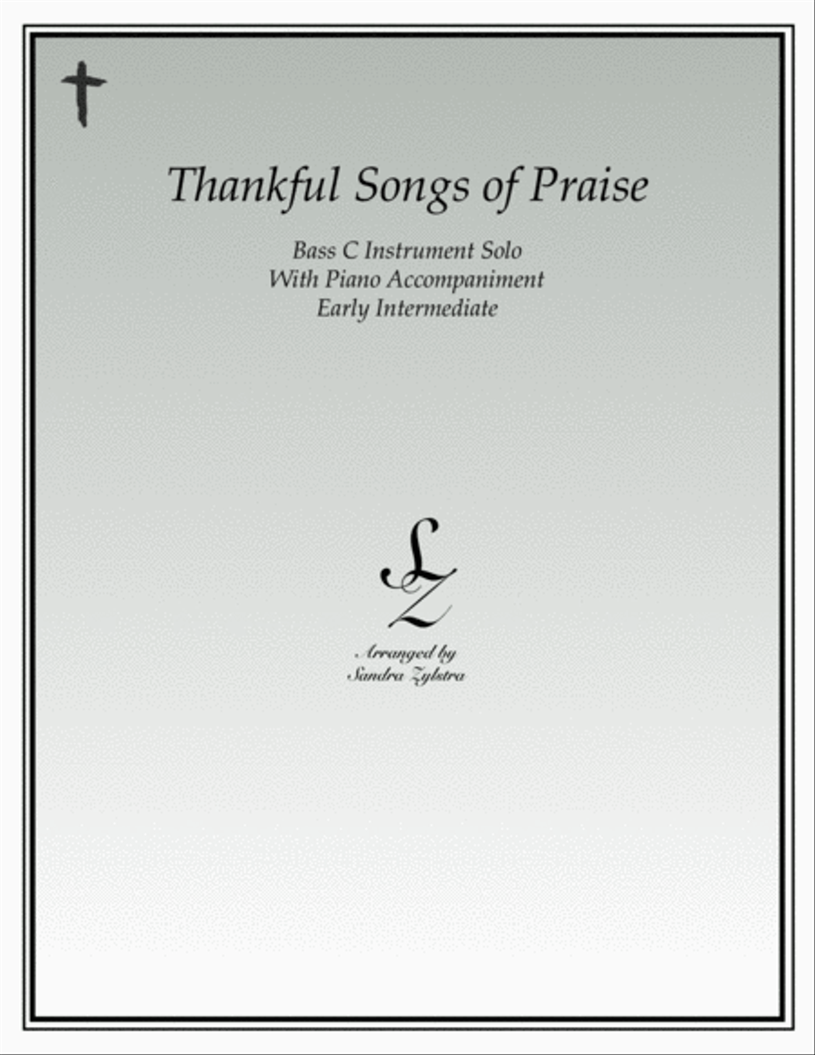 Thankful Songs of Praise (bass C instrument solo) Euphonium scores gallery preview page 1