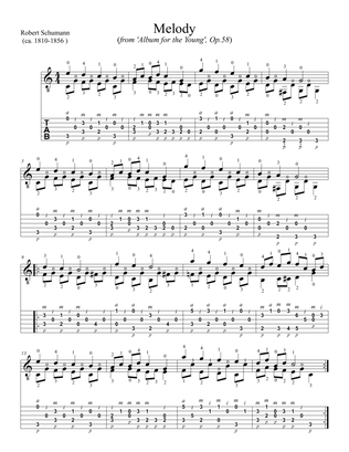 Melody ( for Solo Fingerstyle Guitar )