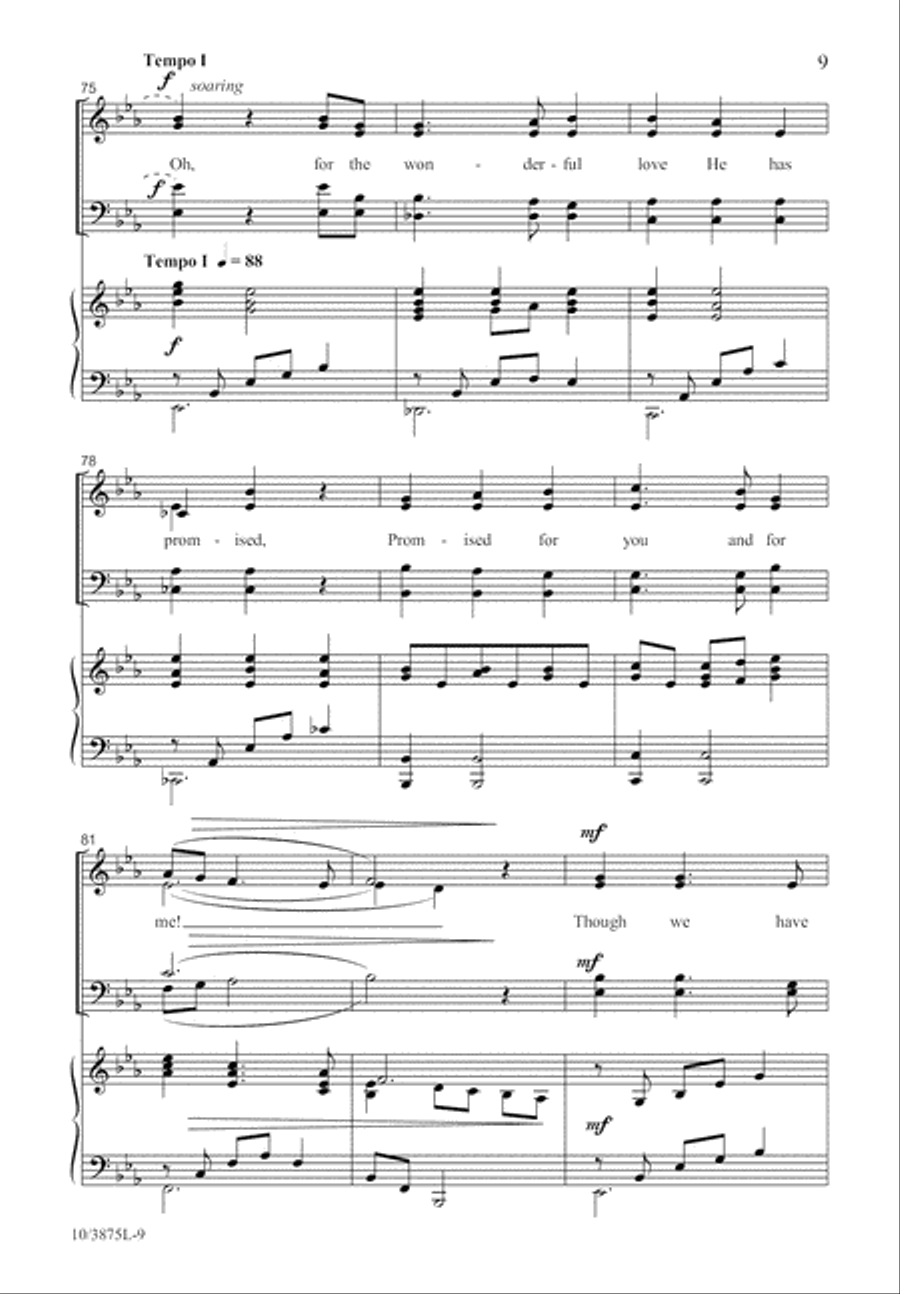 Softly and Tenderly 4-Part scores gallery preview page 10