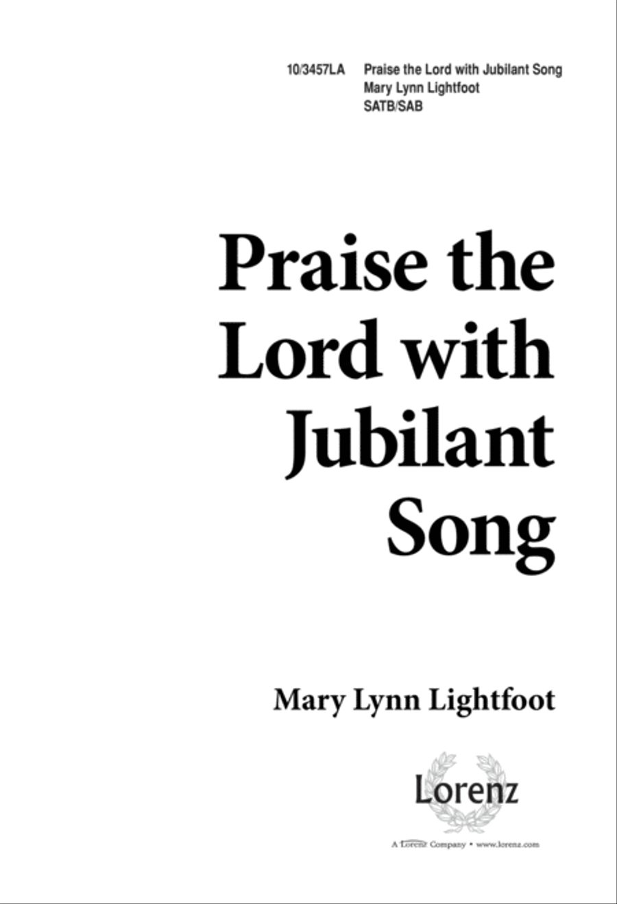 Praise the Lord with Jubilant Song 4-Part scores gallery preview page 1