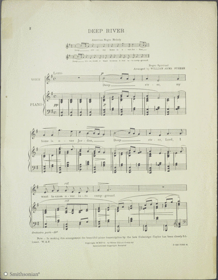 Deep River Piano, Vocal scores gallery preview page 2