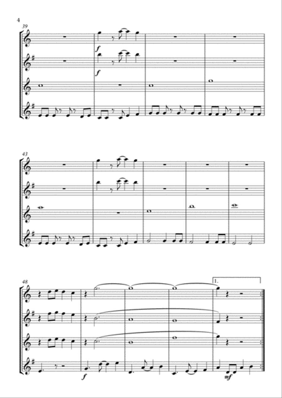 Take On Me Take On Me Woodwind Quartet scores gallery preview page 4
