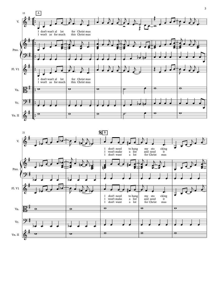 All I Want For Christmas Is You Small Ensemble scores gallery preview page 3
