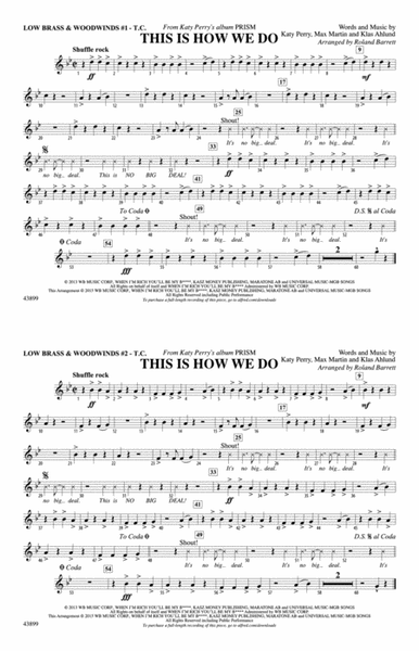 This Is How We Do: Low Brass & Woodwinds #1 - Treble Clef