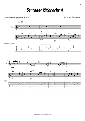 Serenade (Ständchen) for Violin & Acoustic Guitar