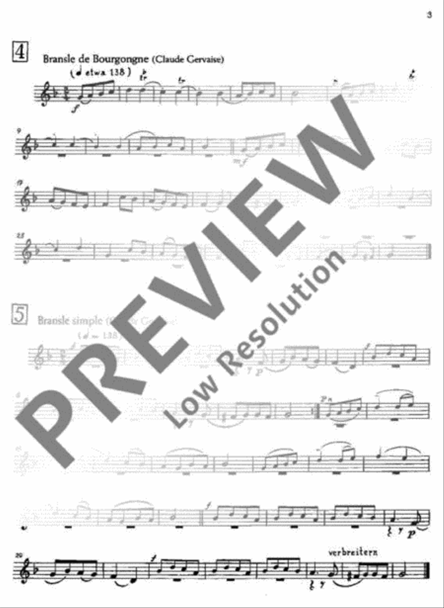 Suite französischer Tänze Violin scores gallery preview page 4