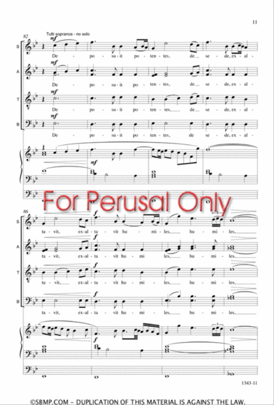 Fecit potentiam - SATB Octavo 4-Part scores gallery preview page 10