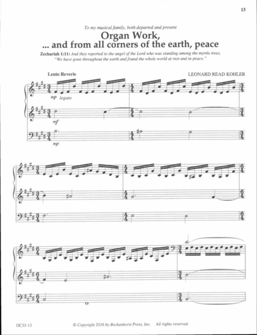 In His Presence Organ scores gallery preview page 9