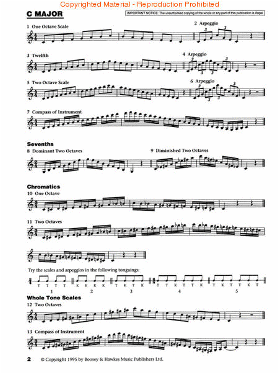 The Complete Boosey & Hawkes Scale Book Trumpet Solo scores gallery preview page 2