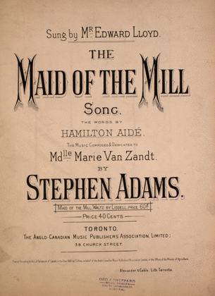 The Maid of the Mill. Song