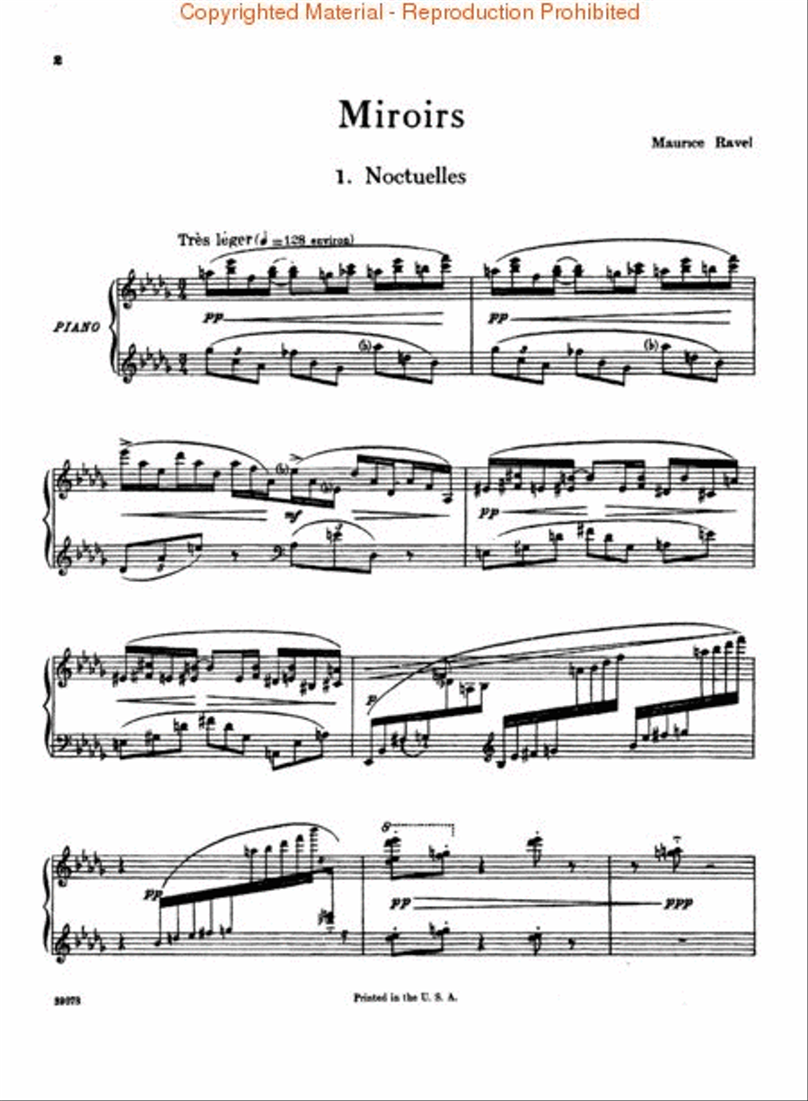 Miroirs Piano Solo scores gallery preview page 2