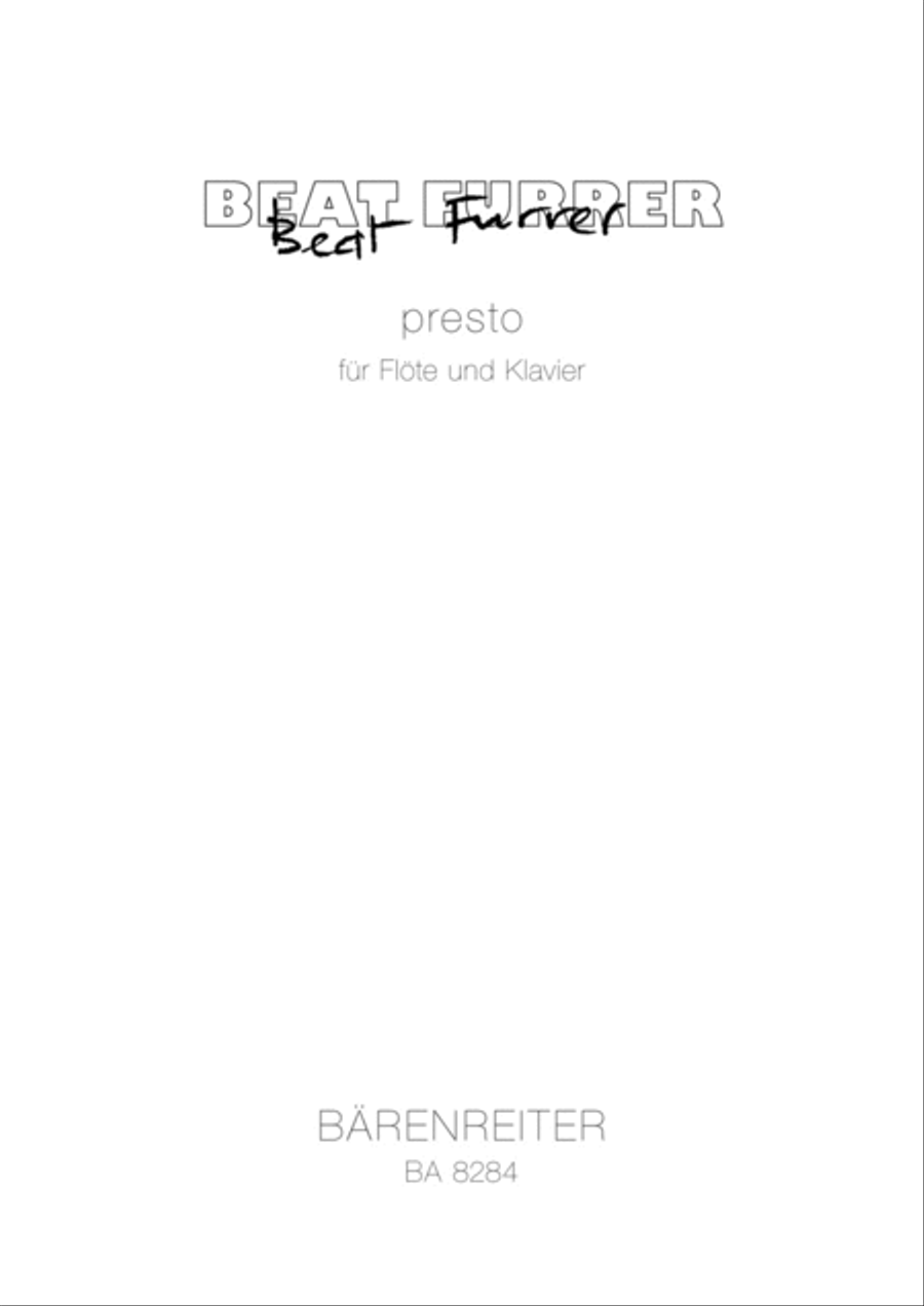 presto for Flute and Piano Flute Solo scores gallery preview page 1