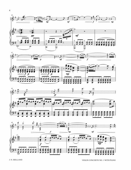 Violin Concerto No 1, Violin Part with Piano Reduction image number null